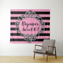 Tapiz Telón de fondo para fiesta de cumpleaños con rayas