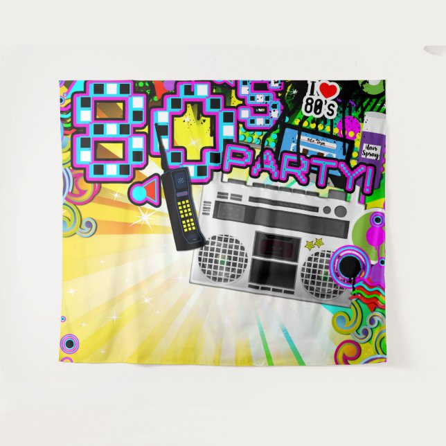 Tapiz Telón de fondo para fiesta de cumpleaños de baile  (Anverso (horizontal))