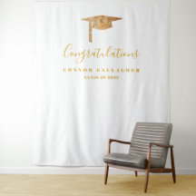 Telón de fondo para fiesta de graduación de oro, a