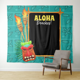 Tapiz Telón de fondo para fiesta luau de verano tropical
