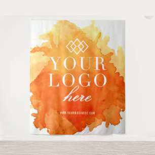 Tapiz Telón de fondo personalizado con logotipo para fer