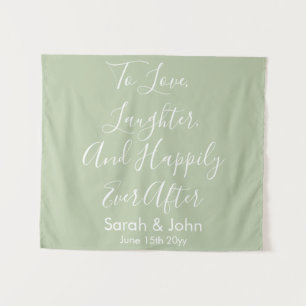 Tapiz Telón de fondo personalizado para boda Banner de r