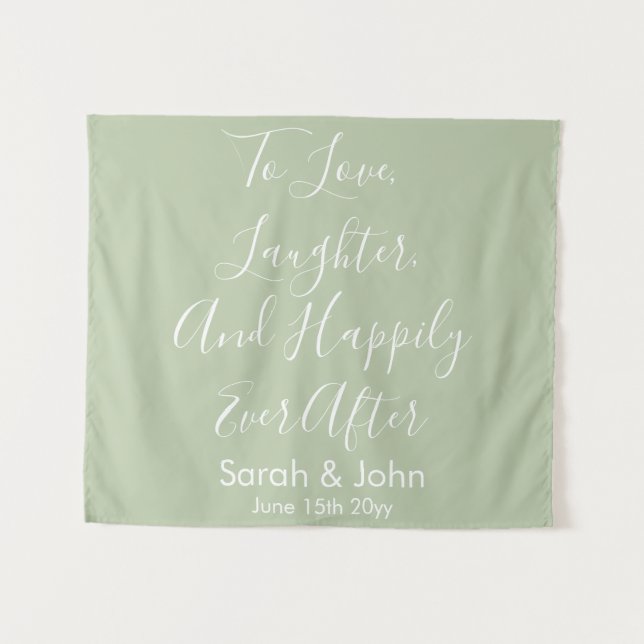 Tapiz Telón de fondo personalizado para boda Banner de r (Anverso (horizontal))