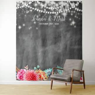 Tapiz Telón personalizable de flores para cabina de foto