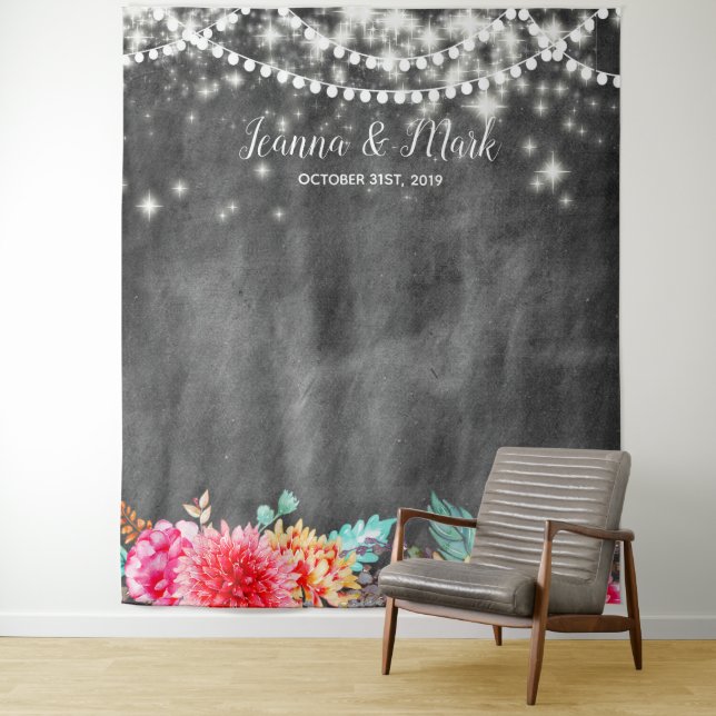 Tapiz Telón personalizable de flores para cabina de foto (In situ)