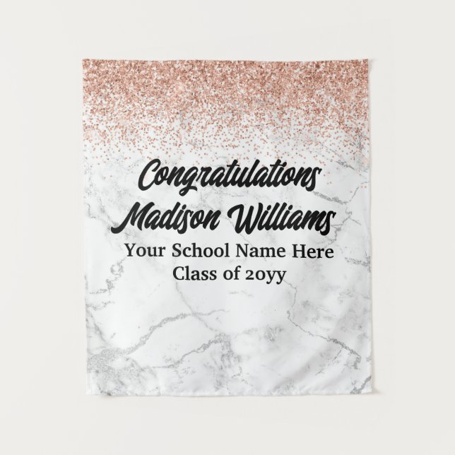 Tapiz Telón personalizado para fiesta de graduación Prop (Anverso)