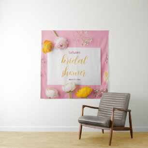 Tapiz Tema Floral Rosa para Despedida de Soltera