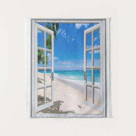 Tapiz temático de la playa tropical