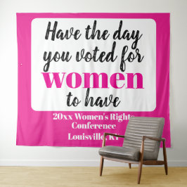 Tapiz Tengan el día que votaron para que las mujeres ten