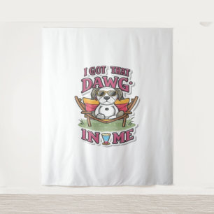 Tapiz Tengo Ese Perro En Mi Camiseta Clásica (7)