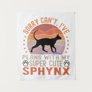 Tapiz Tengo planes con mi gato Sphynx