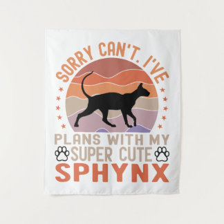 Tapiz Tengo planes con mi gato Sphynx