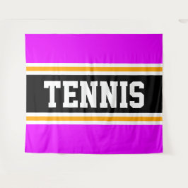 Tapiz TENNIS Fun Sporty Brillante Rayas Amarillas Negras