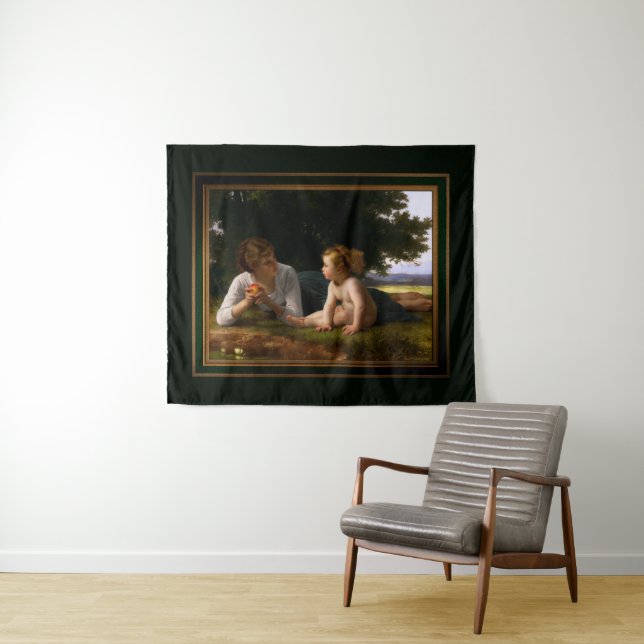 Tapiz Tentación de William Bouguereau (In situ (horizontal))