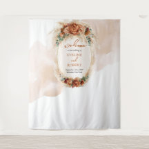 Teracotta burgundy pampas fondo