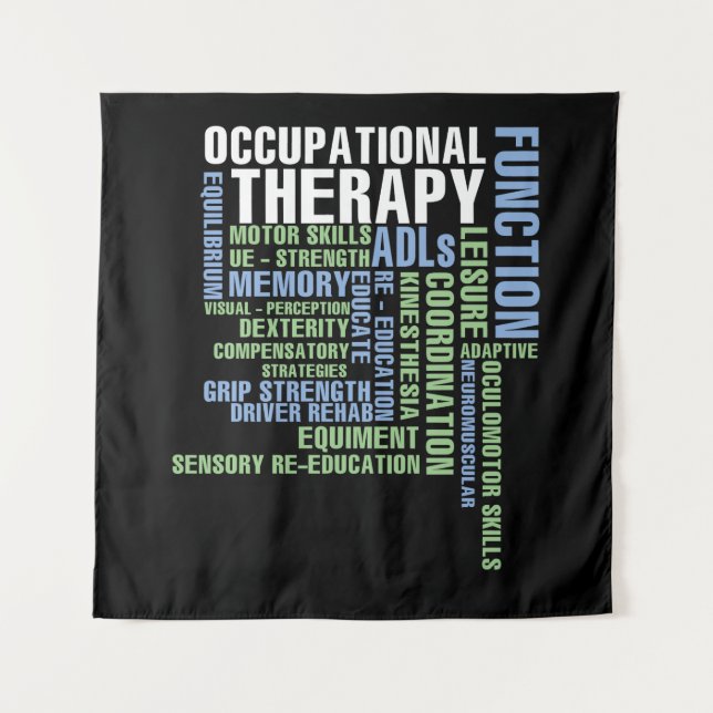 Tapiz Terapia ocupacional durante el mes de la OAT (Anverso)