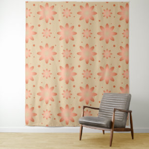 Tapiz Terracotta naranja y arena beige delicada margarit