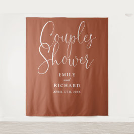 Tapiz Terracotta Parejas Boda Ducha Foto Fondo
