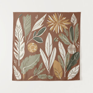 Tapiz Terracotta Wildflower Boho Muro ecléctico ruso