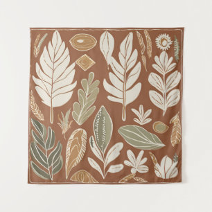 Tapiz Terracotta Wildflower Boho Muro ecléctico ruso