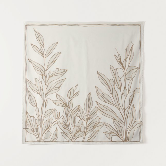 Tapiz Terracotta Wildflower Boho Muro ecléctico ruso (Anverso)