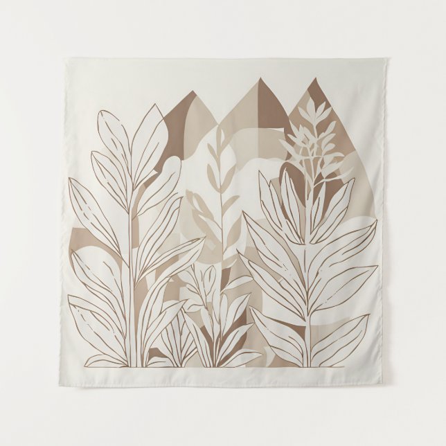 Tapiz Terracotta Wildflower Boho Muro ecléctico ruso (Anverso)