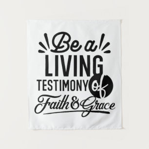Tapiz Testimonio Vivo Cita Bíblica Motivación Cristiana