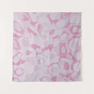 TAPIZ TEXTIL DE FLORES ROSA Y BLANCA