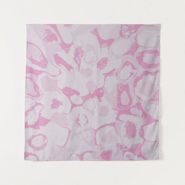 TAPIZ TEXTIL DE FLORES ROSA Y BLANCA (Anverso)
