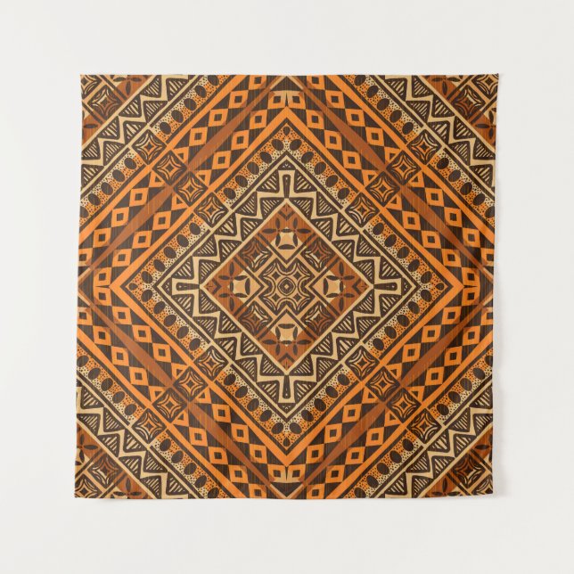 Tapiz Textil tribal africano: estilo étnico. (Anverso)