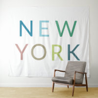 Texto colorido de Nueva York