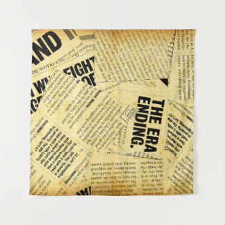 Tapiz Texto de periódico con papel antiguo