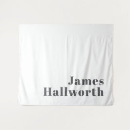 Tapiz Texto moderno retro editable de estilo | Gris