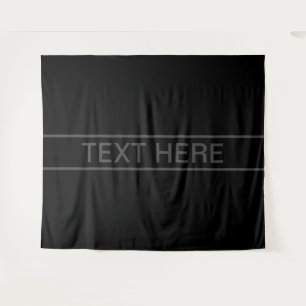 Tapiz Texto personalizable Negro moderno en negrita y