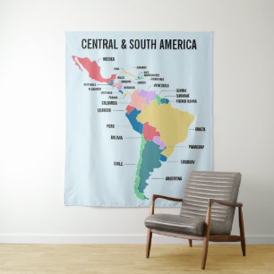 Tapiz Texto personalizado Centro y Sudamérica