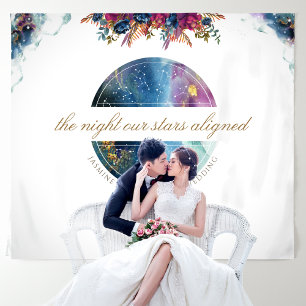 Tapiz Texto Personalizado, Fondo de Foto Celestial Flora