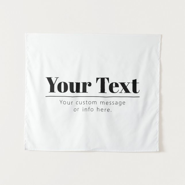 Tapiz Texto retro-moderno de estilo | Blanco y negro (Anverso (horizontal))