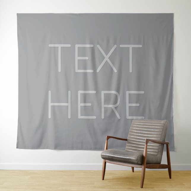 Tapiz Texto simple con apariencia tridimensional | Gris (In situ (horizontal))
