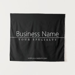 Tapiz Texto simple y clásico en blanco sobre negro