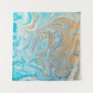Tapiz Textura abstracta de mármol azul