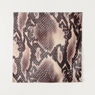 Tapiz Textura de cuero de serpiente marrón