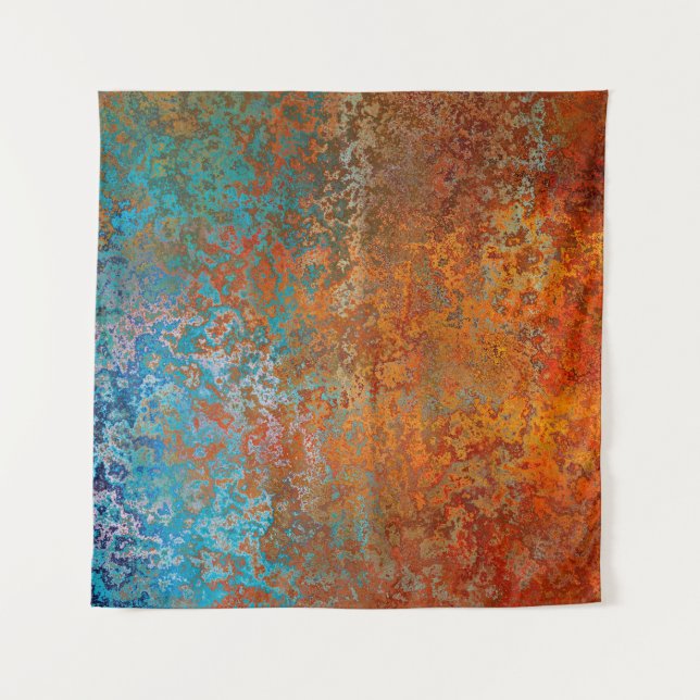 Tapiz Textura de fondo óxido marrón antiguo (Anverso)