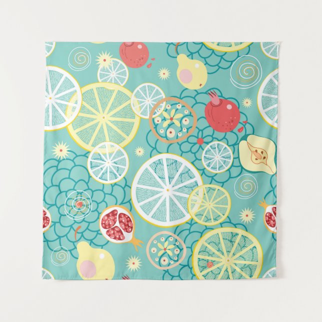 Tapiz Textura de fruta, fondo vibrante. (Anverso)