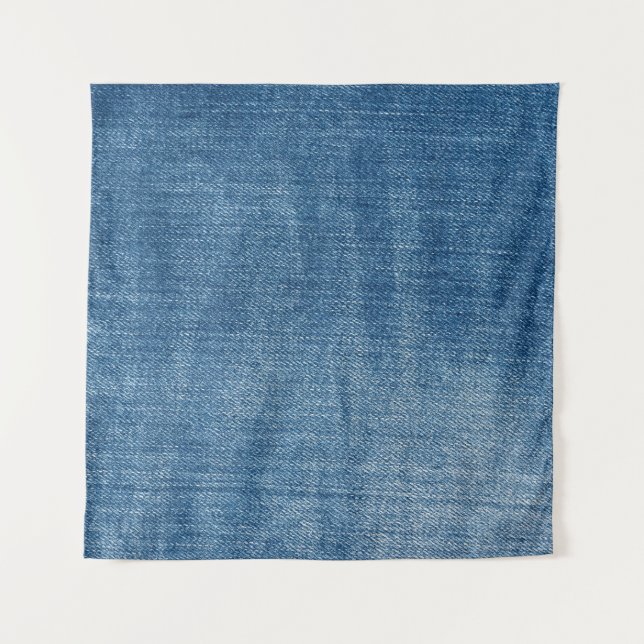 Tapiz Textura de los vaqueros de denim azul de cierre (Anverso)