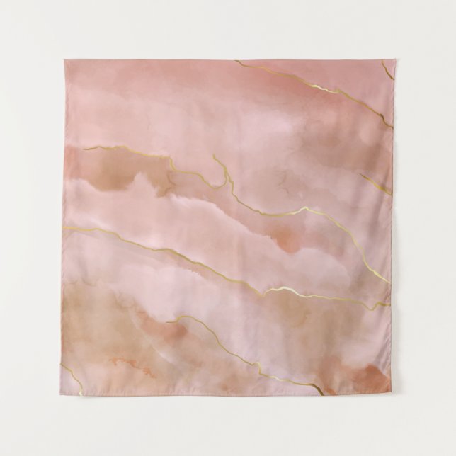 Tapiz textura de mármol líquido rosa (Anverso)