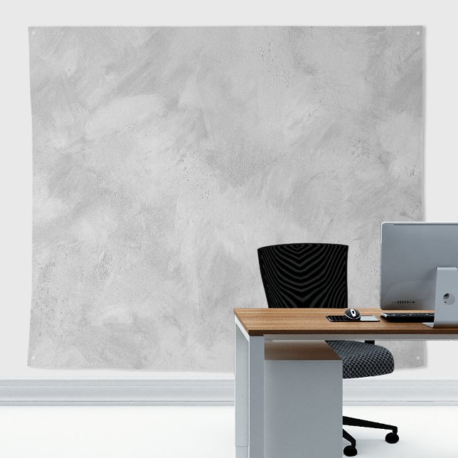 Tapiz Textura de pared de arcilla romana gris claro mini (Roman Clay Limewash tapestry decor with stone  texture for zoom meetings backdrop or home decor)