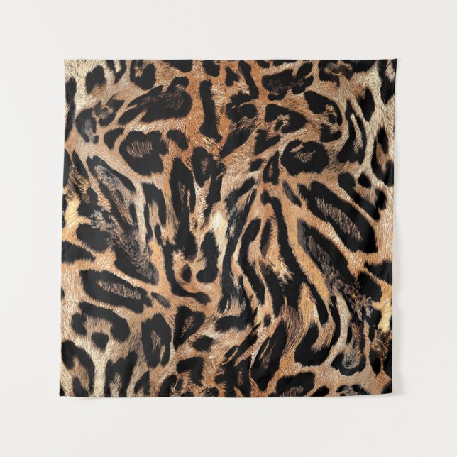 Tapiz Textura de piel de leopardo (Anverso)