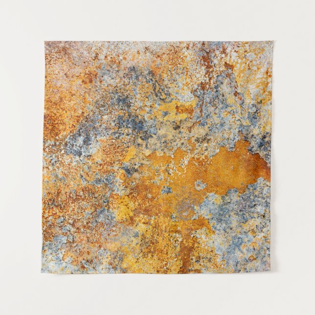 Tapiz Textura de roya antigua, fondo metálico grueso. (Anverso)