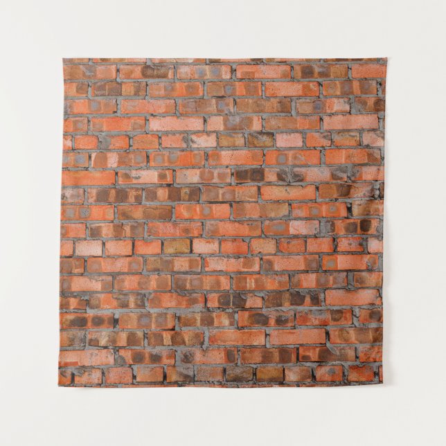 Tapiz Textura de una antigua pared de ladrillo cerrada,a (Anverso)