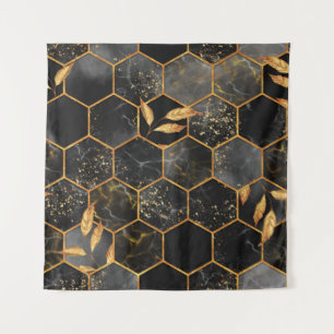 Tapiz Textura sin soldadura de hexágono de mármol con ho